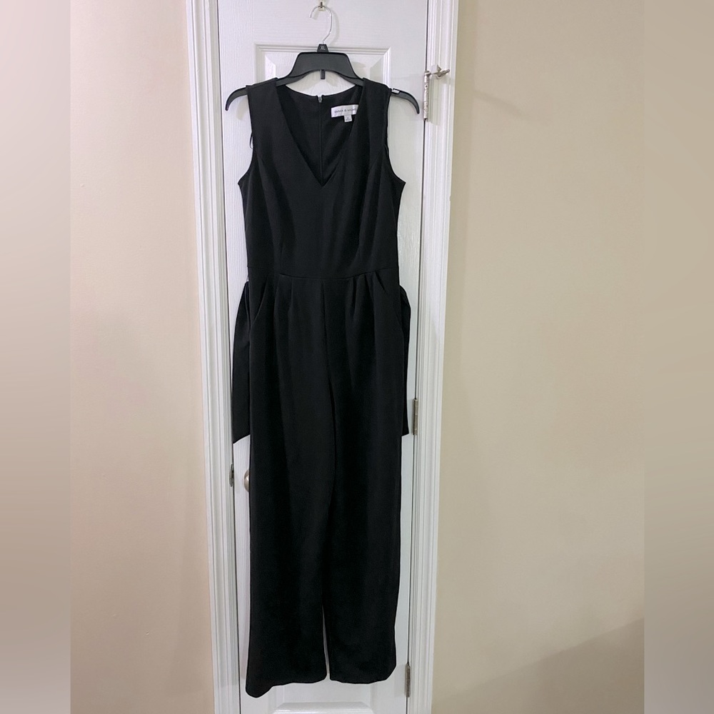 Black floor length romper